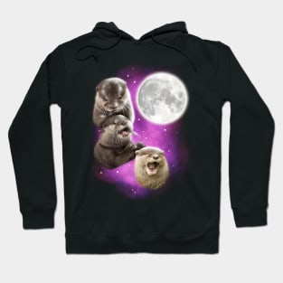 Three Otter Moon Hoodie